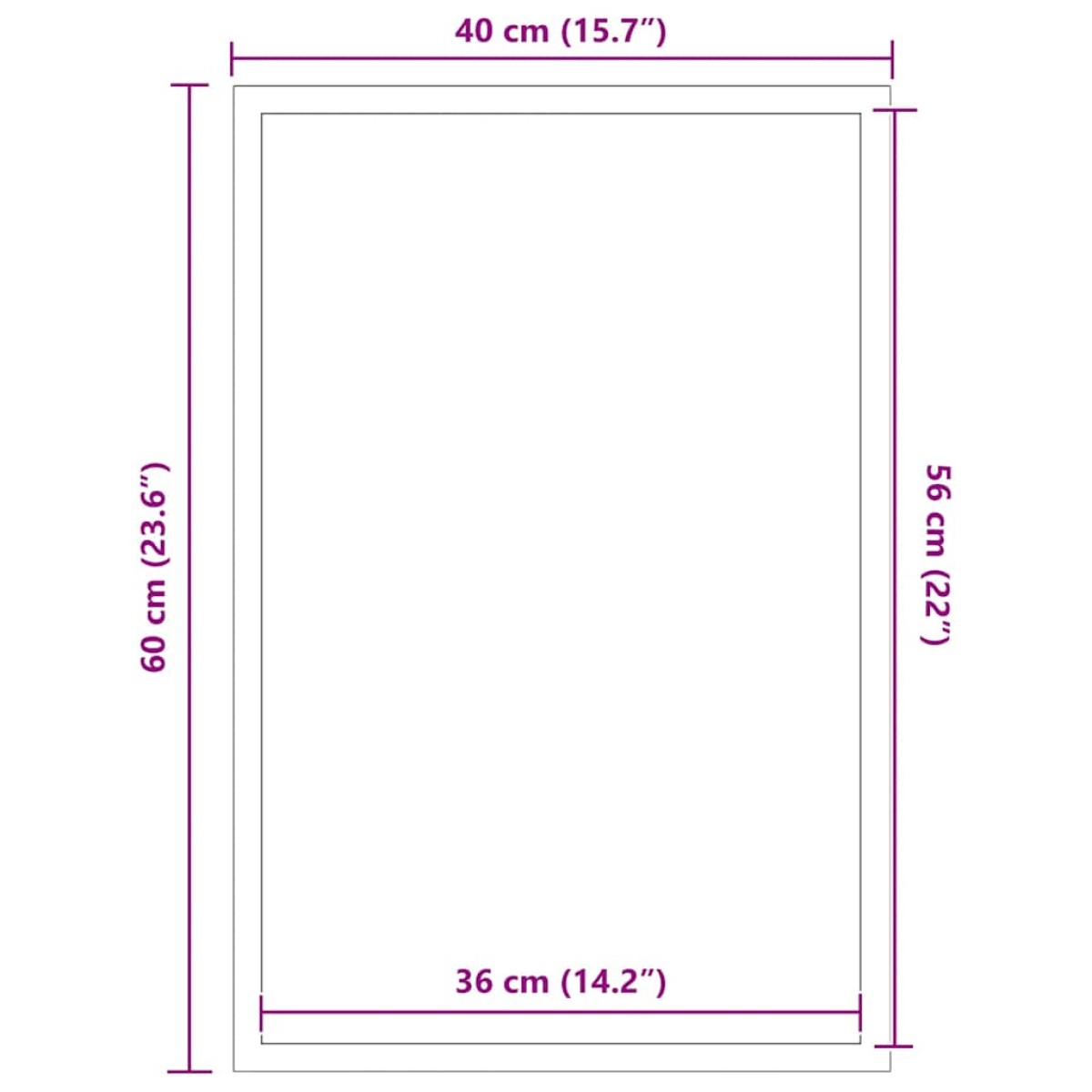 vidaXL Πατάκι Εισόδου Καφέ 40 x 60 εκ.