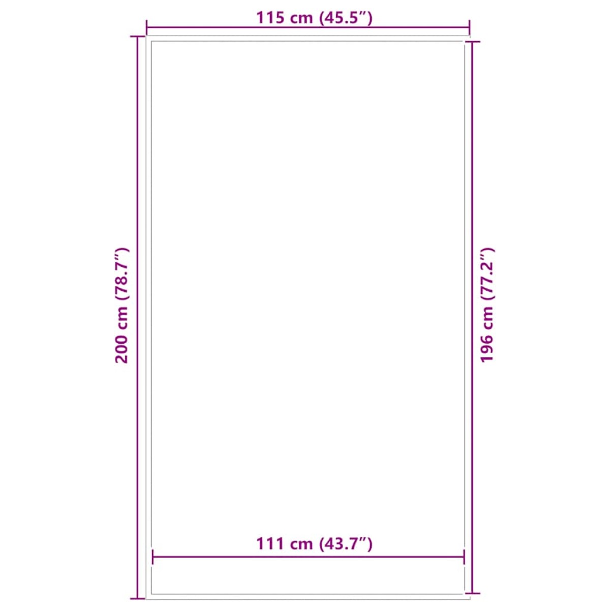 vidaXL Πατάκι Εισόδου Καφέ 115 x 200 εκ.