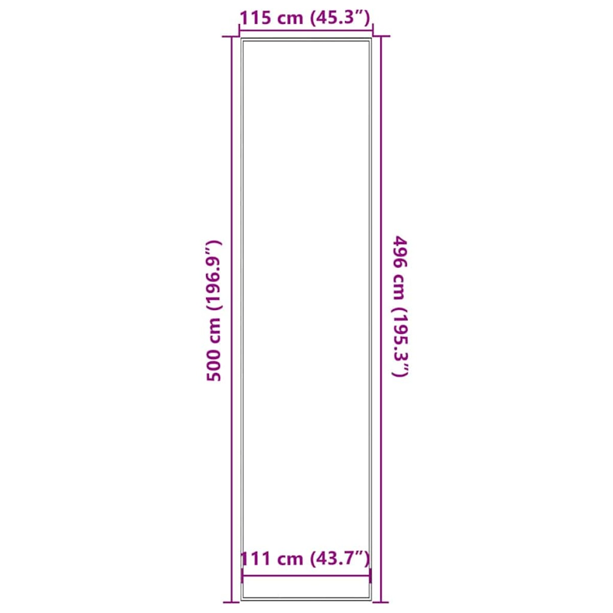 vidaXL Πατάκι Εισόδου Καφέ 115 x 500 εκ.