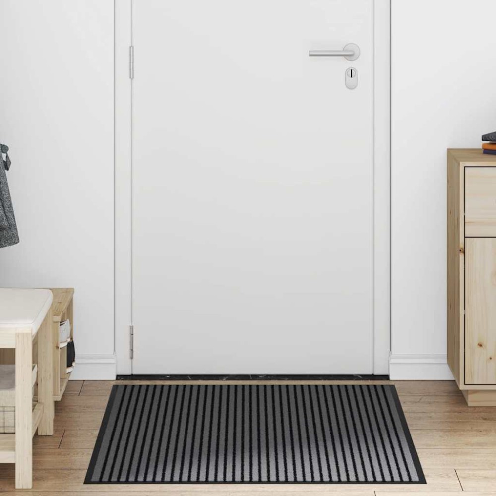 vidaXL Χαλάκι Εξώπορτας Μαύρο 80 x 120 cm Πολυπροπυλένιο