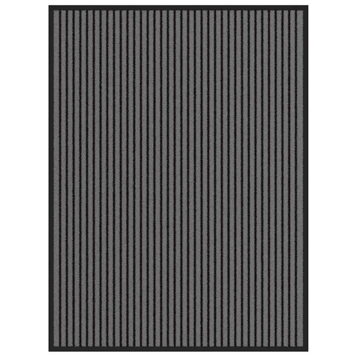 vidaXL Στρώμα πόρτας Ριγέ μαύρο και γκρι 90x120 cm