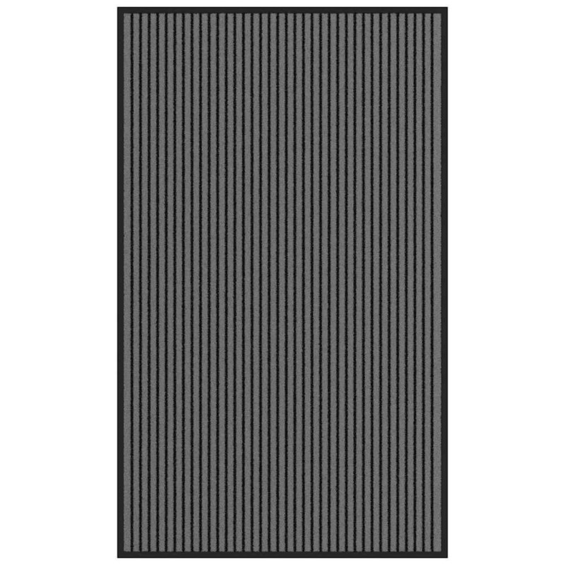 vidaXL Στρώμα πόρτας Ριγέ μαύρο και γκρι 90x150 cm