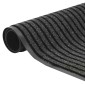 vidaXL Πατάκι Εισόδου Ριγέ Μαύρο και Γκρι 115 x 300 εκ.