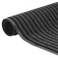 vidaXL Πατάκι Εισόδου Ριγέ Μαύρο και Γκρι 115 x 400 εκ.