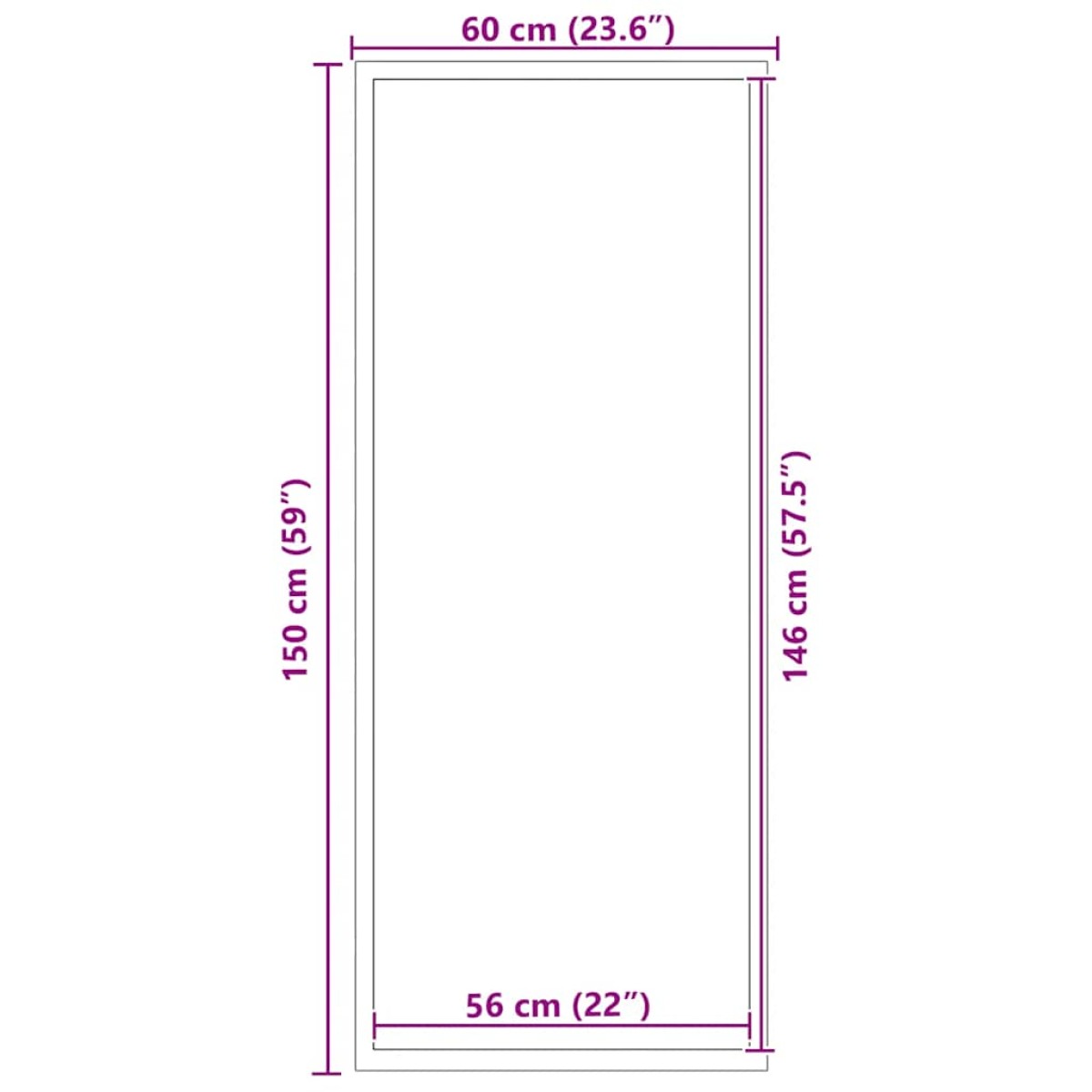 vidaXL Πατάκι Εισόδου Ανθρακί 60 x 150 εκ.