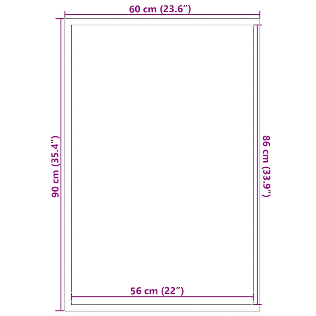 vidaXL Πατάκι Εισόδου Καφέ 60 x 90 εκ.