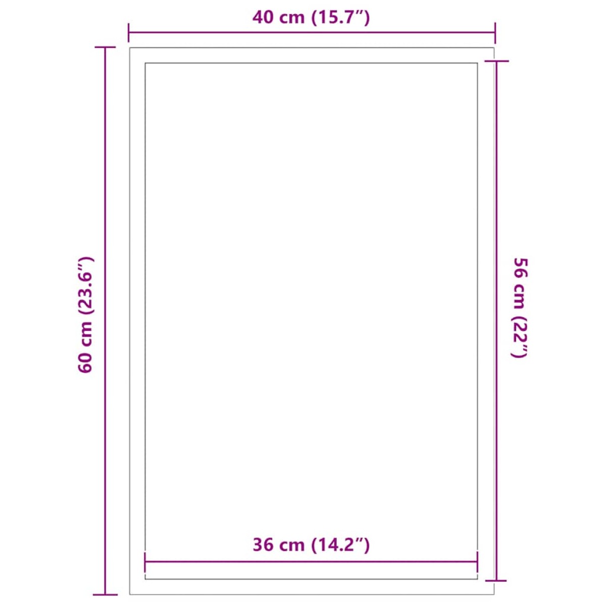 vidaXL Πατάκι Εισόδου Γκρι 40 x 60 εκ.