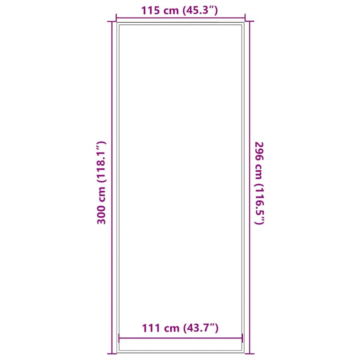 vidaXL Πατάκι Εισόδου Γκρι 115 x 300 εκ.