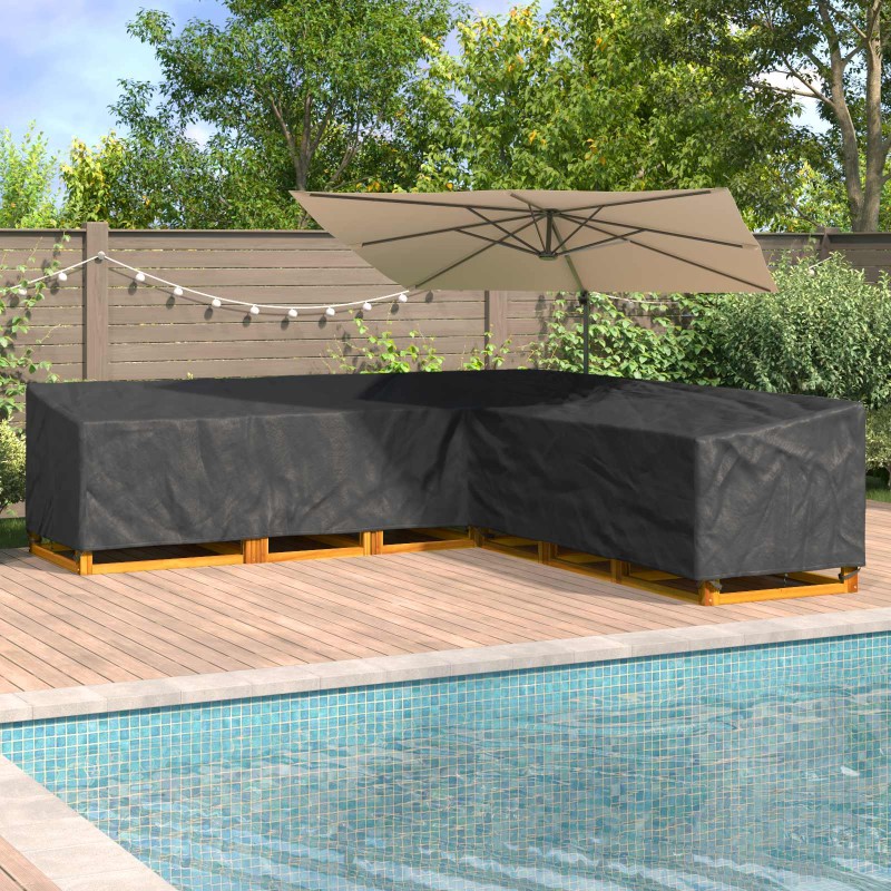 vidaXL Κάλυμμα επίπλων Μαύρο 300 x 300 x 80 εκ. Ύφασμα Oxford 210D