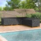 vidaXL Κάλυμμα επίπλων Μαύρο 300 x 300 x 80 εκ. Ύφασμα Oxford 210D