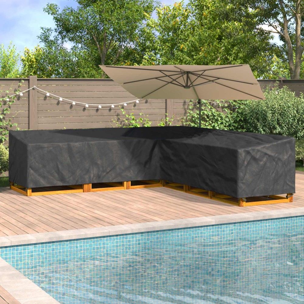 vidaXL Κάλυμμα επίπλων Μαύρο 325 x 325 x 80 εκ. Ύφασμα Oxford 210D