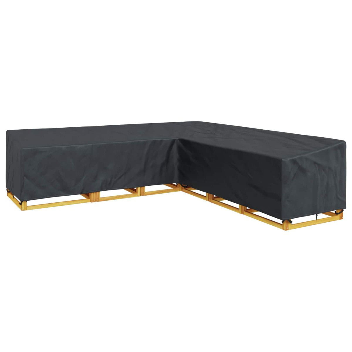 vidaXL Κάλυμμα επίπλων Μαύρο 325 x 325 x 80 εκ. Ύφασμα Oxford 420D