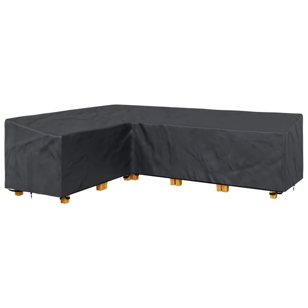 vidaXL Κάλυμμα επίπλων Μαύρο 286 x 222 x 80 εκ.