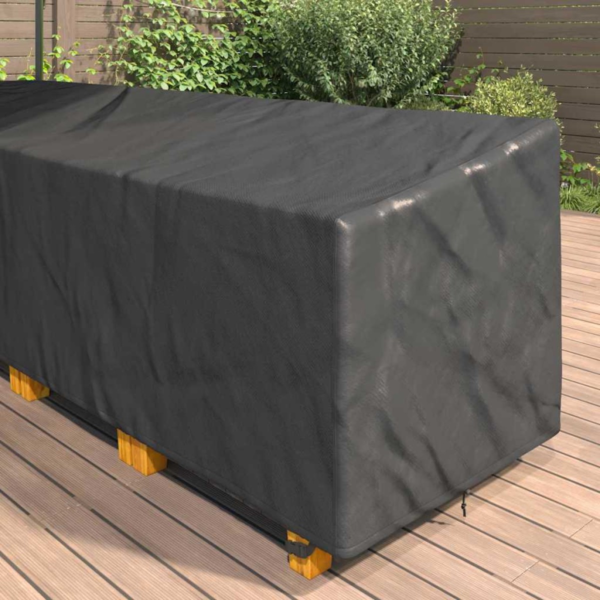 vidaXL Κάλυμμα επίπλων Μαύρο 286 x 222 x 80 εκ.