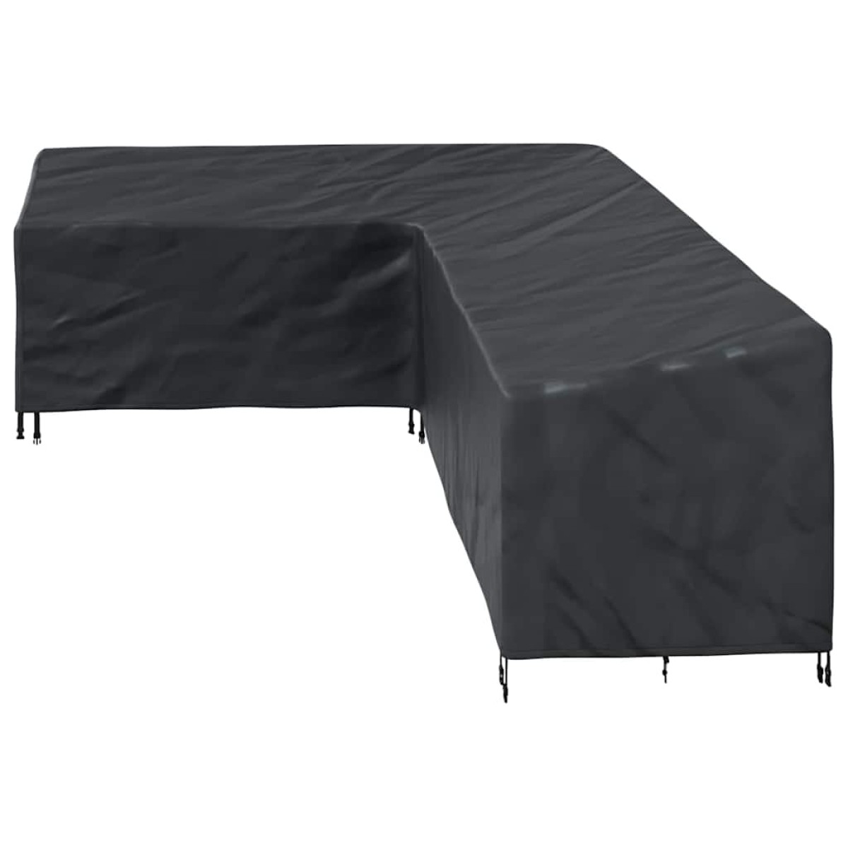 vidaXL Κάλυμμα επίπλων Μαύρο 286 x 222 x 80 εκ.