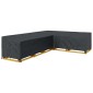 vidaXL Κάλυμμα επίπλων Μαύρο 355 x 275 x 80 εκ. Ύφασμα Oxford 210D