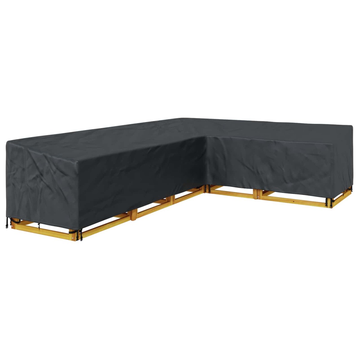 vidaXL Κάλυμμα επίπλων Μαύρο 355 x 275 x 80 εκ. Ύφασμα Oxford 420D