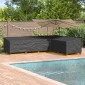 vidaXL Κάλυμμα επίπλων Μαύρο 355 x 275 x 80 εκ. Ύφασμα Oxford 420D