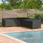 vidaXL Κάλυμμα επίπλων Μαύρο 355 x 275 x 80 εκ. Ύφασμα Oxford 210D