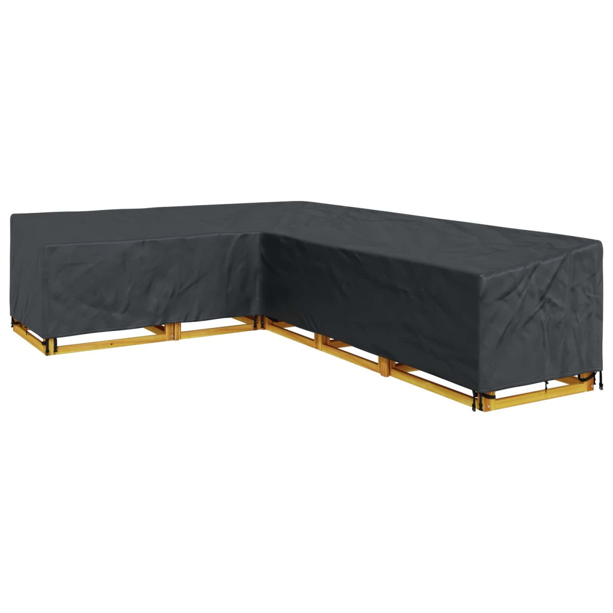 vidaXL Κάλυμμα επίπλων Μαύρο 355 x 275 x 80 εκ. Ύφασμα Oxford 420D