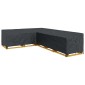 vidaXL Κάλυμμα επίπλων Μαύρο 355 x 275 x 80 εκ. Ύφασμα Oxford 420D