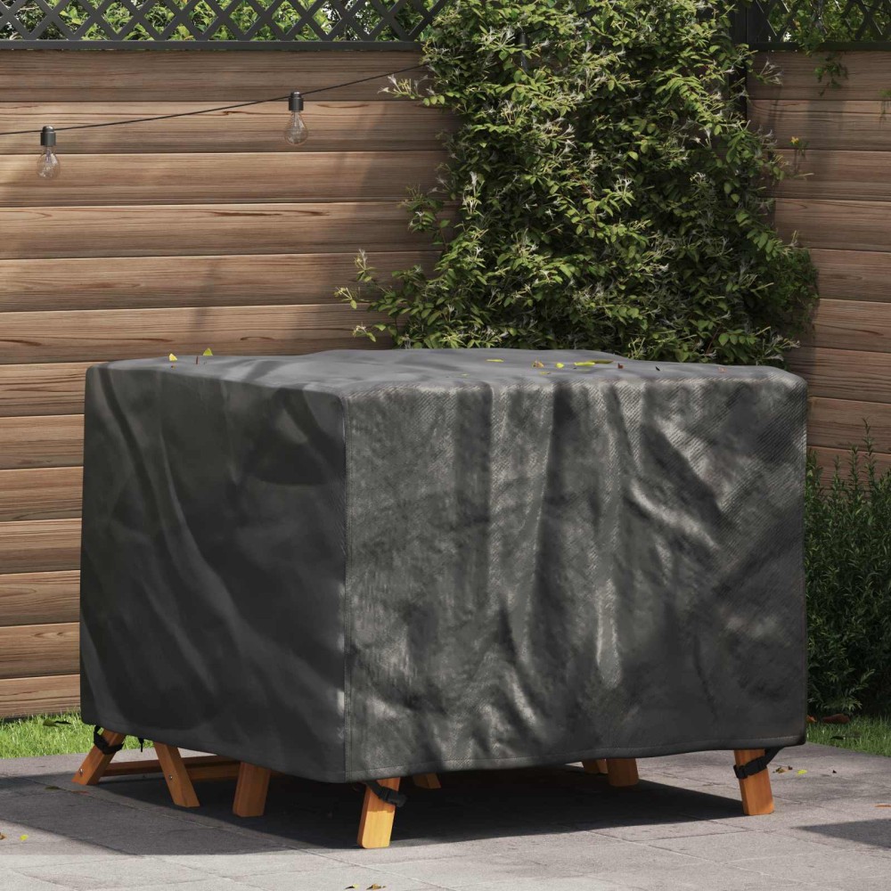 vidaXL Κάλυμμα επίπλων Μονόχρωμο Μαύρο 113 x 113 x 73 cm 210D
