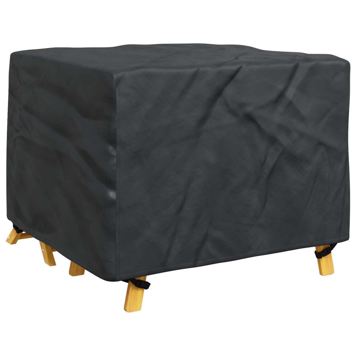 vidaXL Κάλυμμα επίπλων Μονόχρωμο Μαύρο 113 x 113 x 73 cm 210D