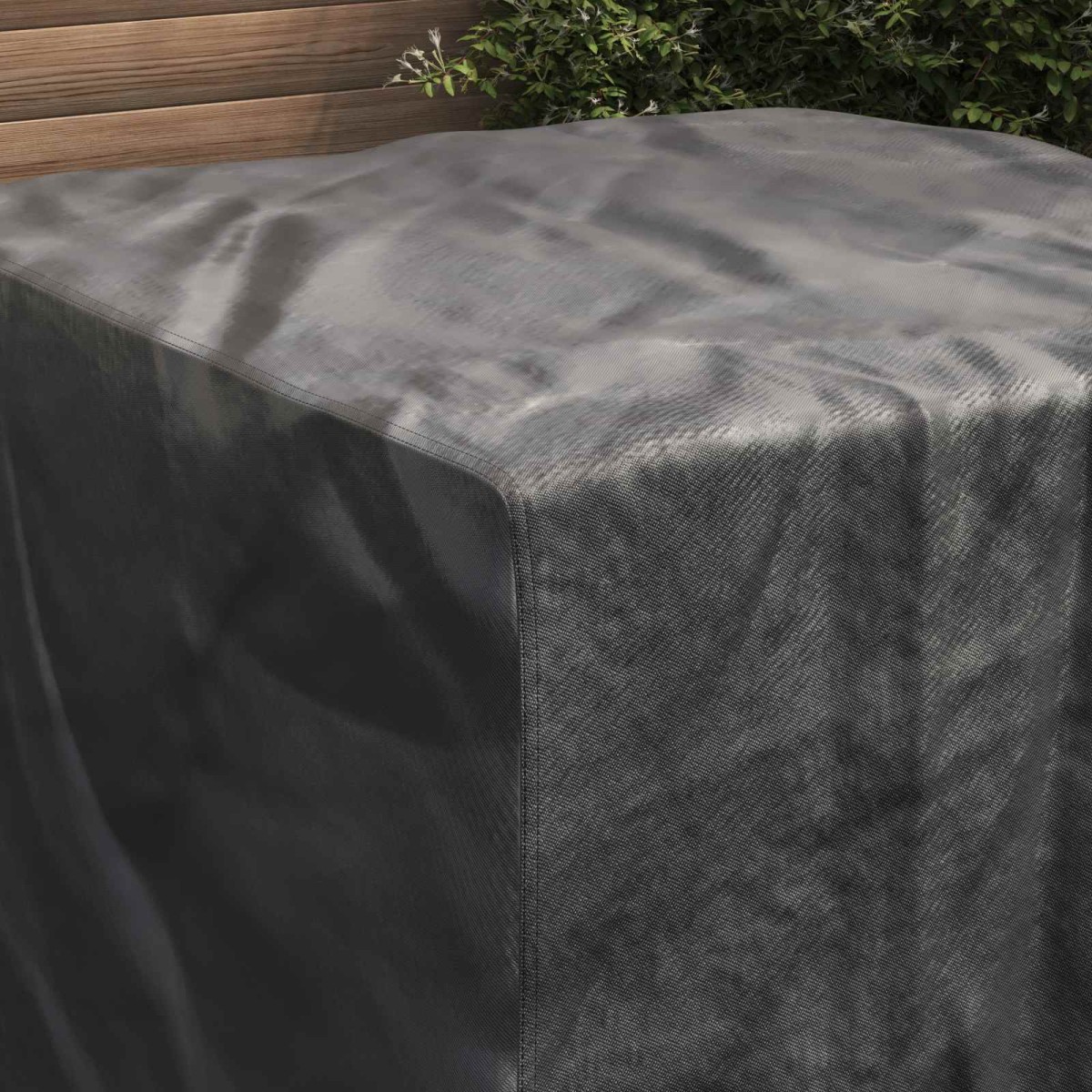 vidaXL Κάλυμμα επίπλων Μονόχρωμο Μαύρο 113 x 113 x 73 cm 210D