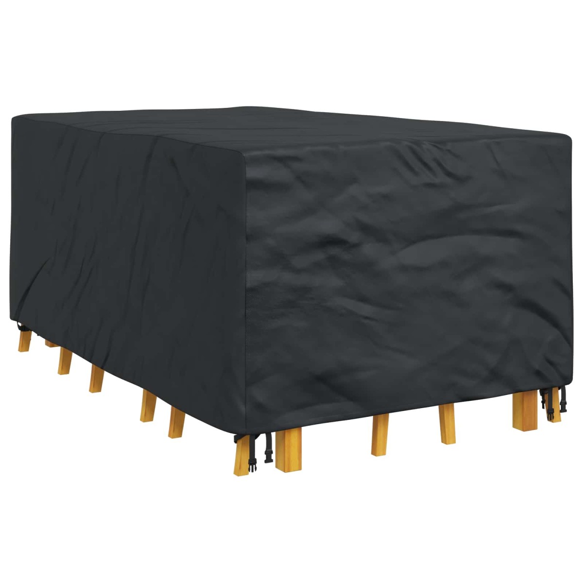 vidaXL Κάλυμμα επίπλων Μονόχρωμο Μαύρο 143 x 225 x 90 εκ. 600D