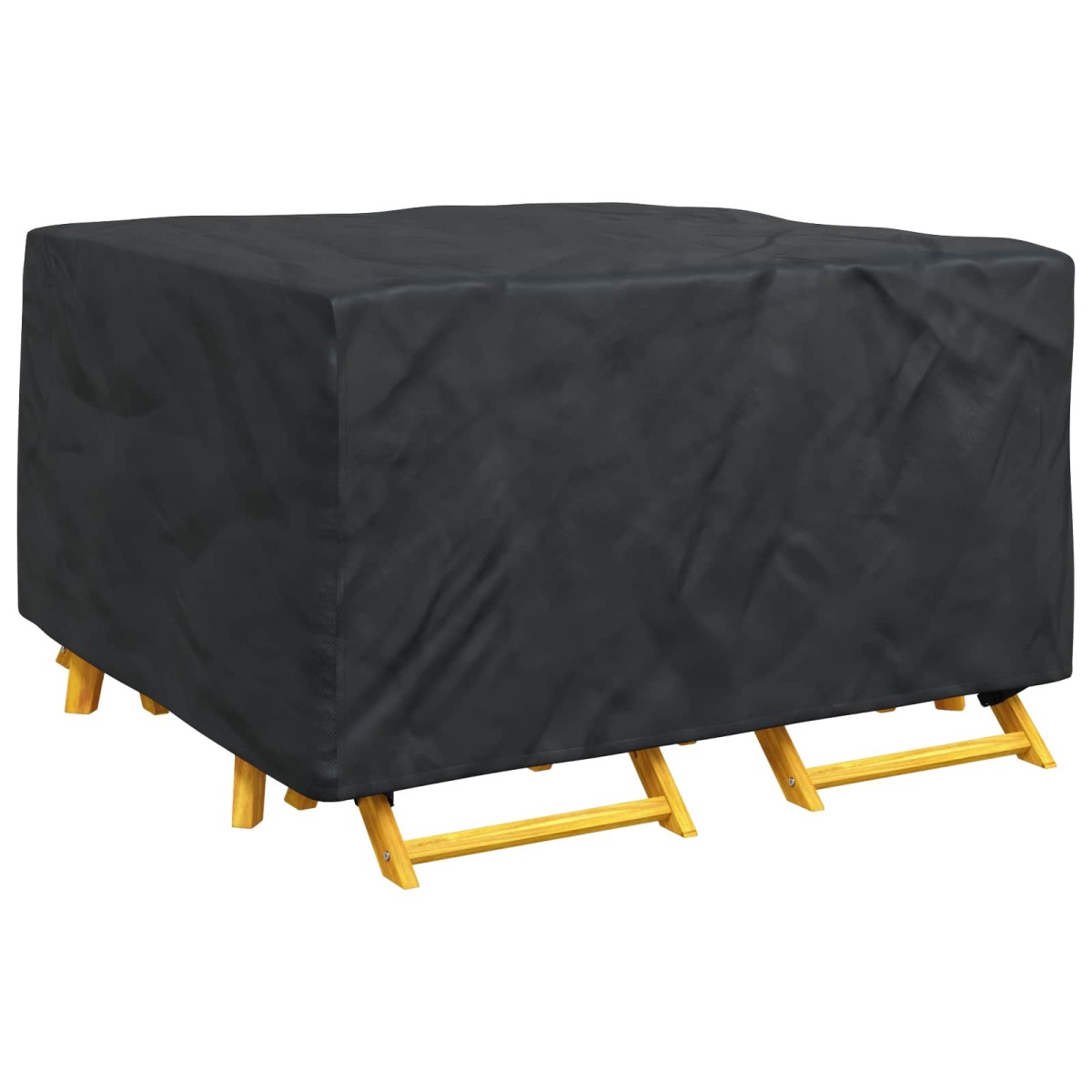 vidaXL Κάλυμμα επίπλων Μονόχρωμο Μαύρο 150 x 150 x 75 cm 210D