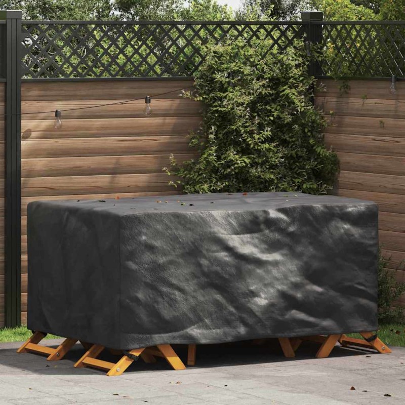 vidaXL Κάλυμμα επίπλων Μονόχρωμο Μαύρο 172 x 113 x 73 cm 600D