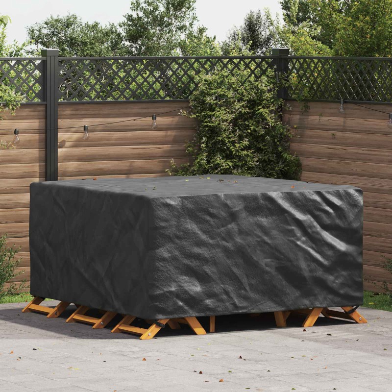 vidaXL Κάλυμμα επίπλων Μονόχρωμο Μαύρο 180 x 190 x 85 εκ. 600D