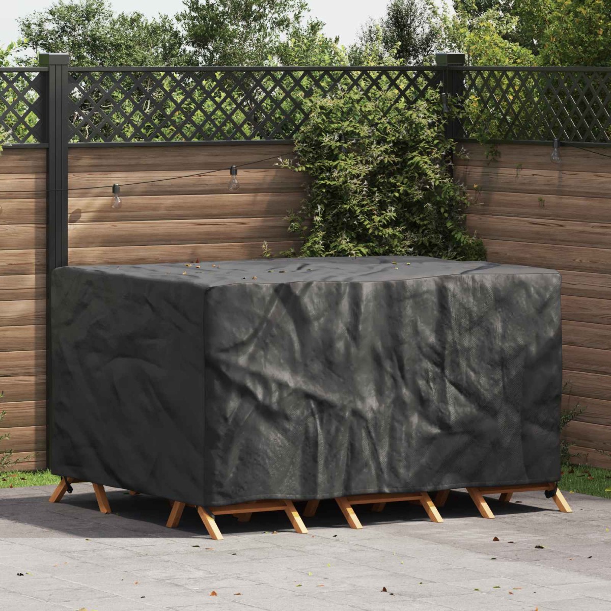 vidaXL Κάλυμμα επίπλων Μονόχρωμο Μαύρο 180 x 120 x 74 εκ. 420D