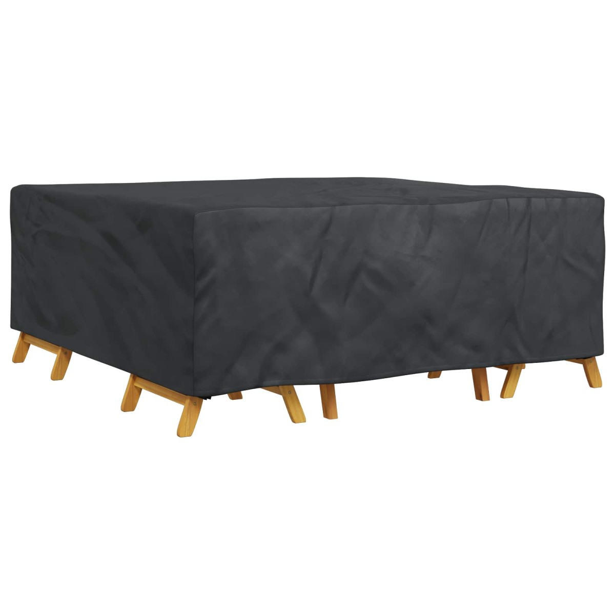 vidaXL Κάλυμμα επίπλων Μονόχρωμο Μαύρο 210 x 200 x 70 εκ. 210D