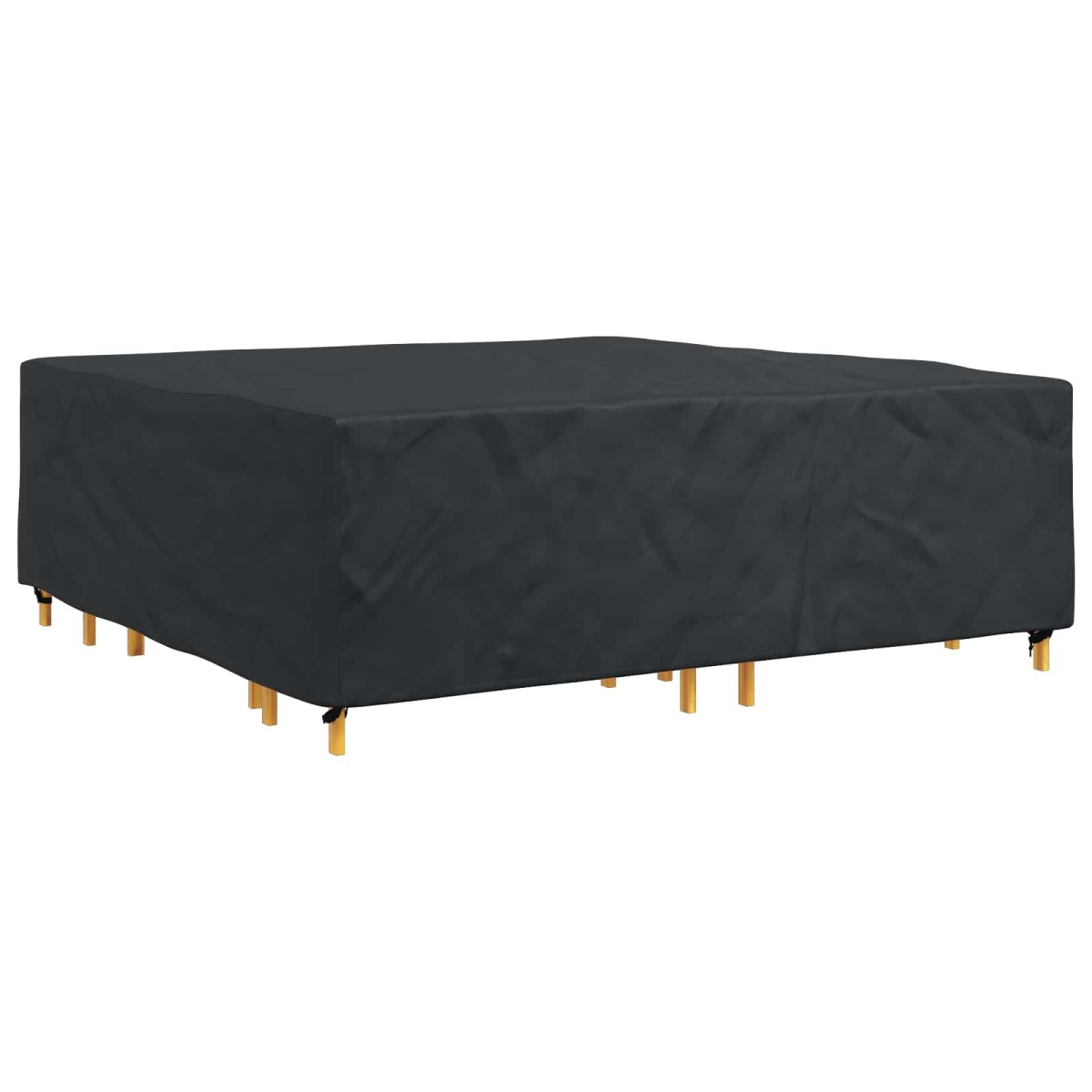 vidaXL Κάλυμμα επίπλων Μονόχρωμο Μαύρο 220 x 220 x 70 εκ. 600D