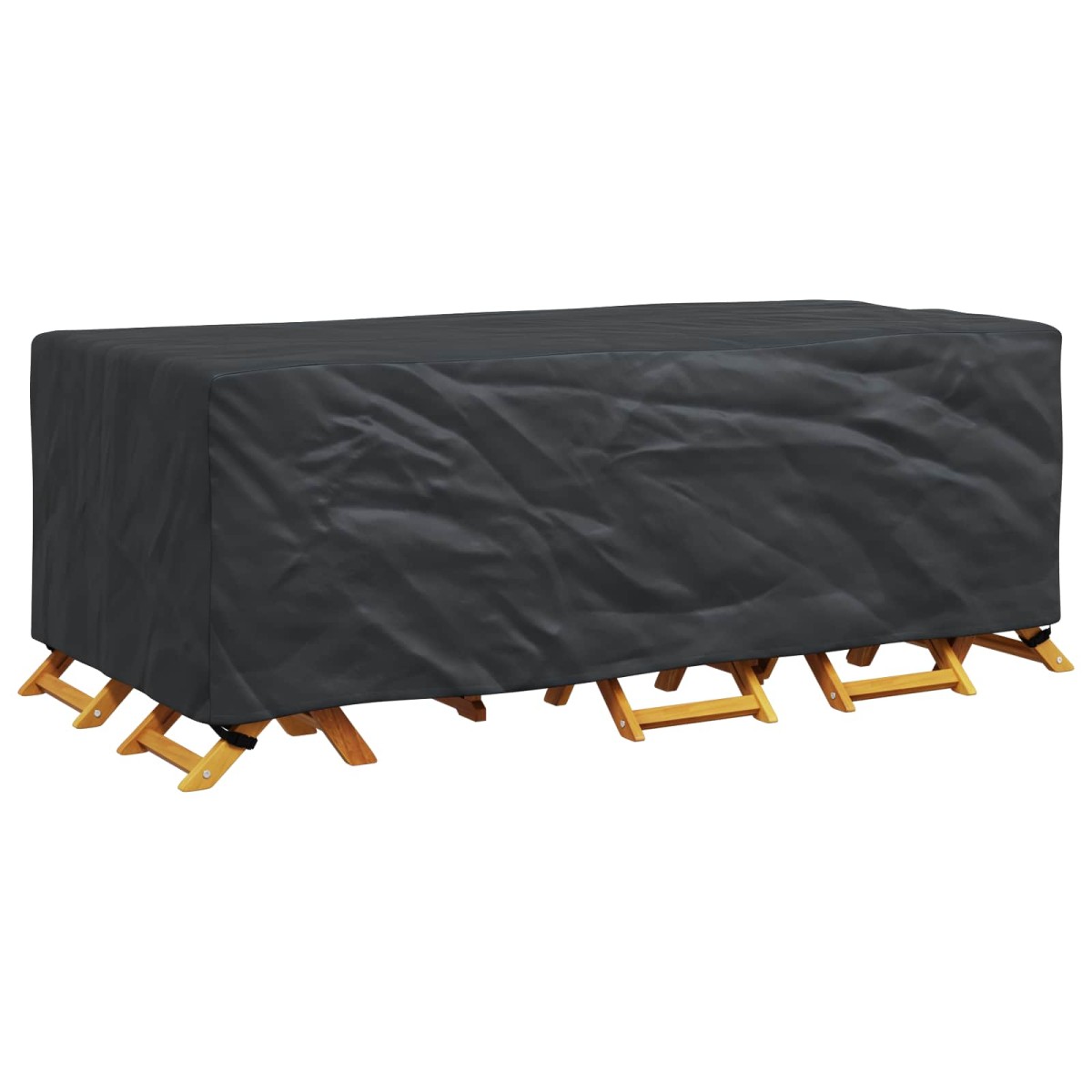 vidaXL Κάλυμμα επίπλων Μονόχρωμο Μαύρο 229 x 113 x 73 cm 210D