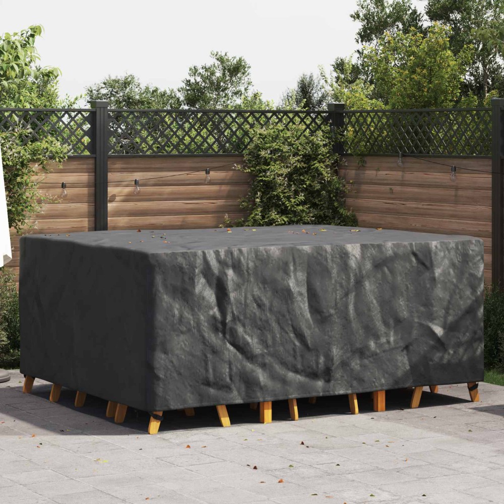 vidaXL Κάλυμμα επίπλων Μονόχρωμο Μαύρο 240 x 190 x 90 εκ. 210D