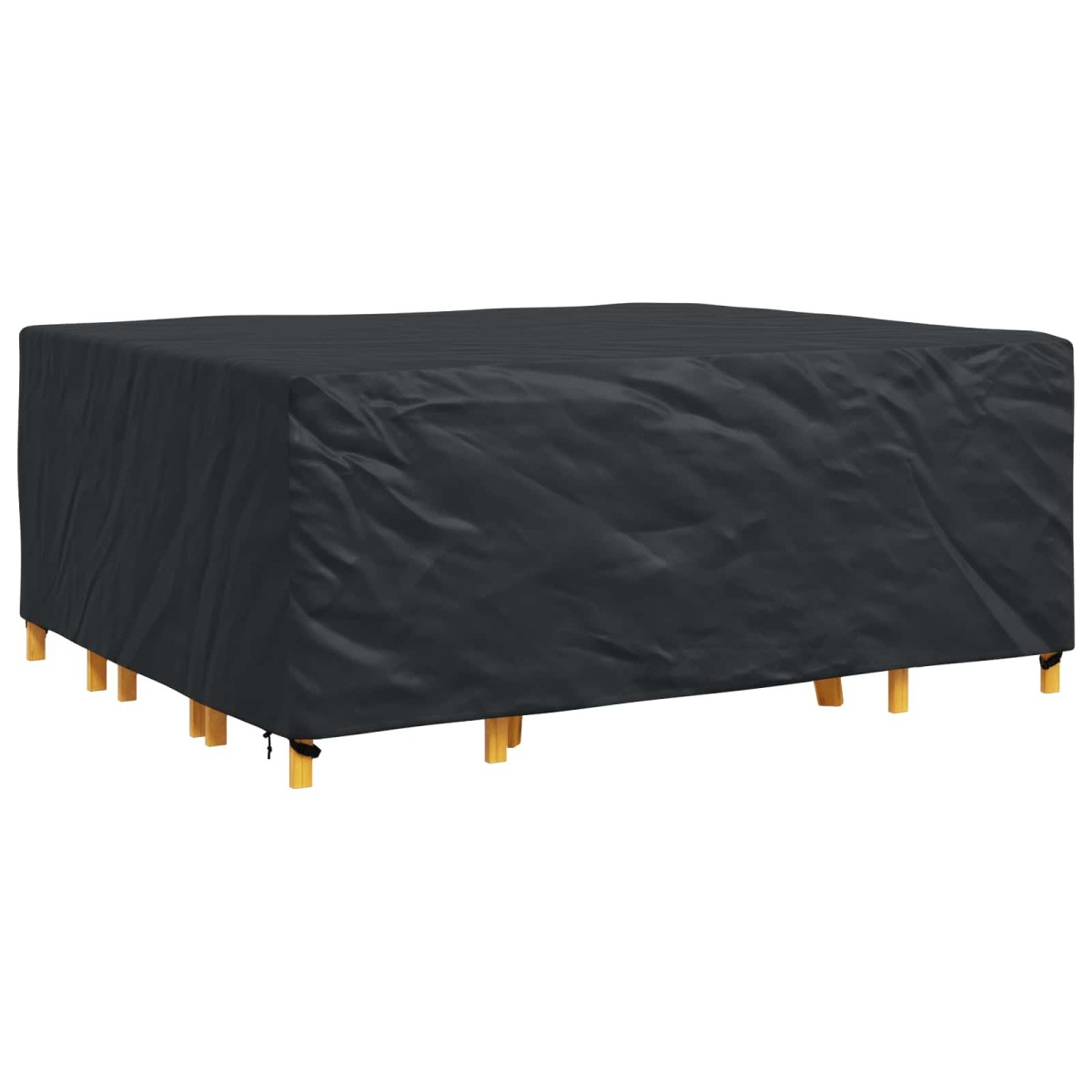 vidaXL Κάλυμμα επίπλων Μονόχρωμο Μαύρο 250 x 210 x 70 εκ. 210D