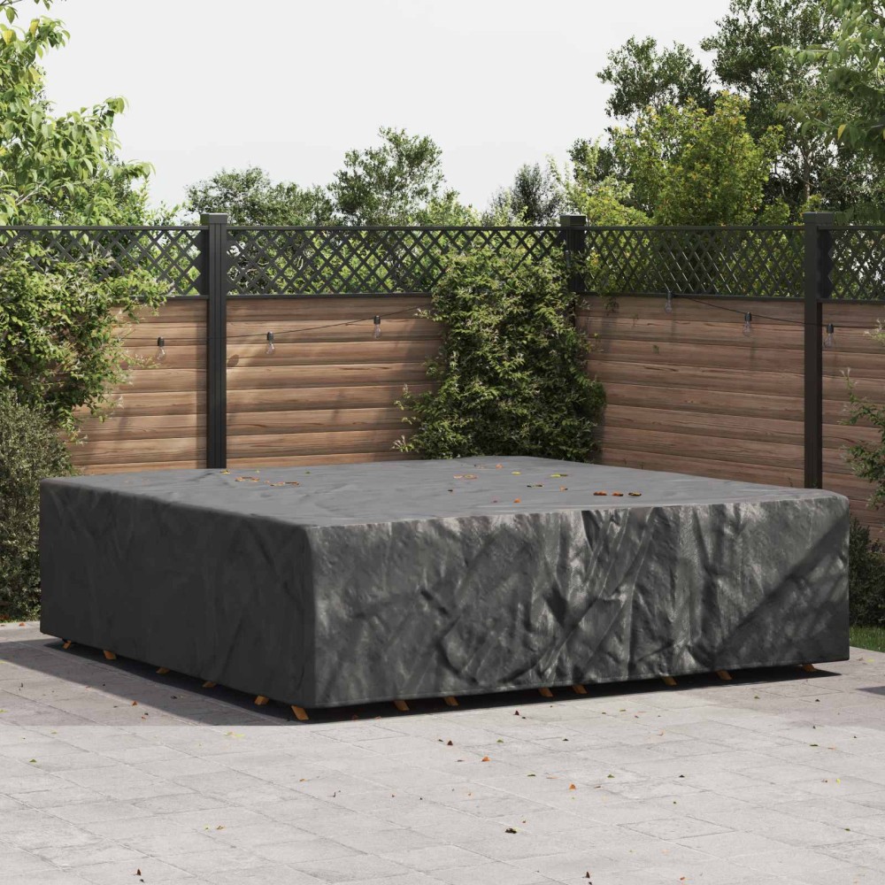 vidaXL Κάλυμμα επίπλων Μονόχρωμο Μαύρο 260 x 260 x 90 cm 600D