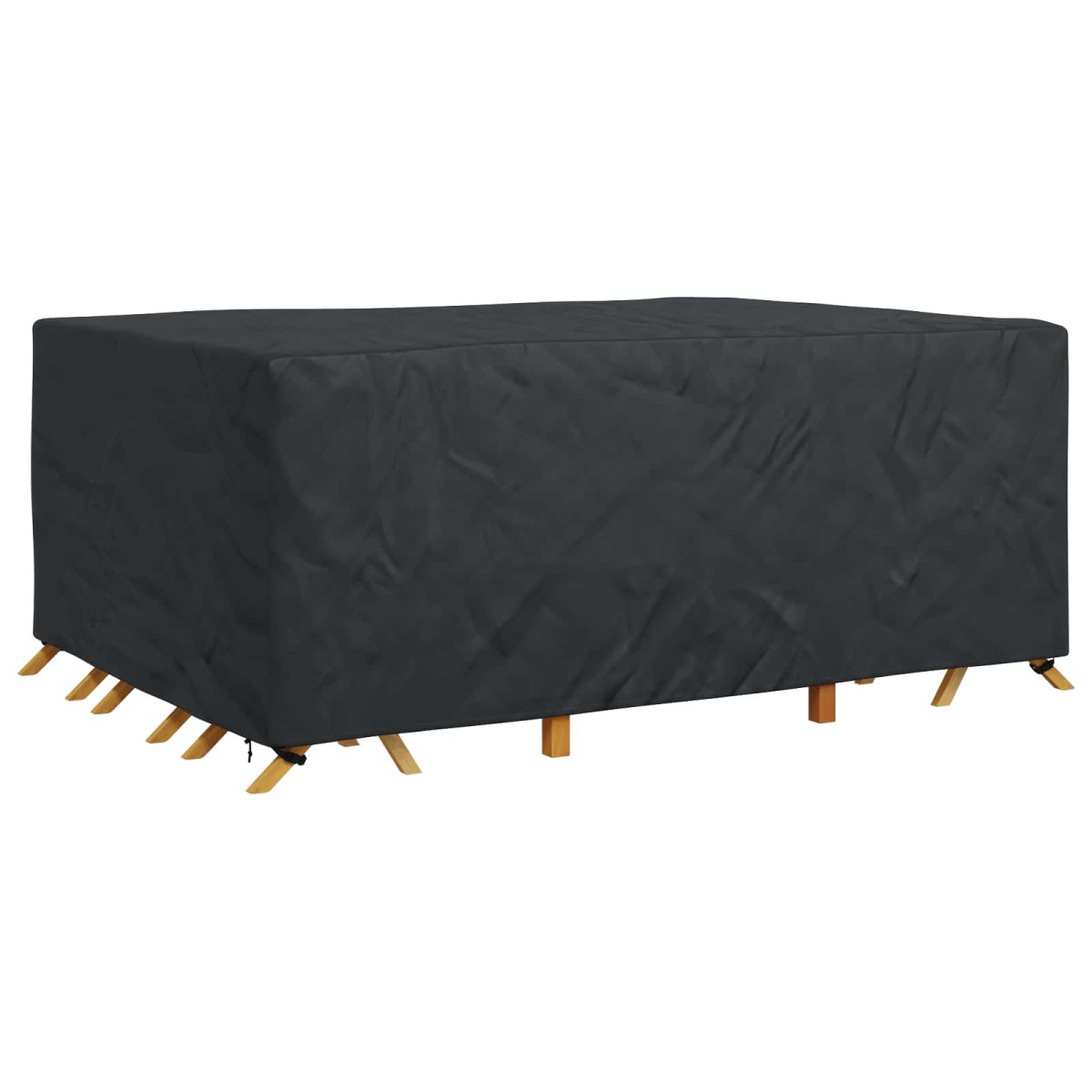 vidaXL Κάλυμμα επίπλων Μονόχρωμο Μαύρο 280 x 204 x 106 εκ. 420D