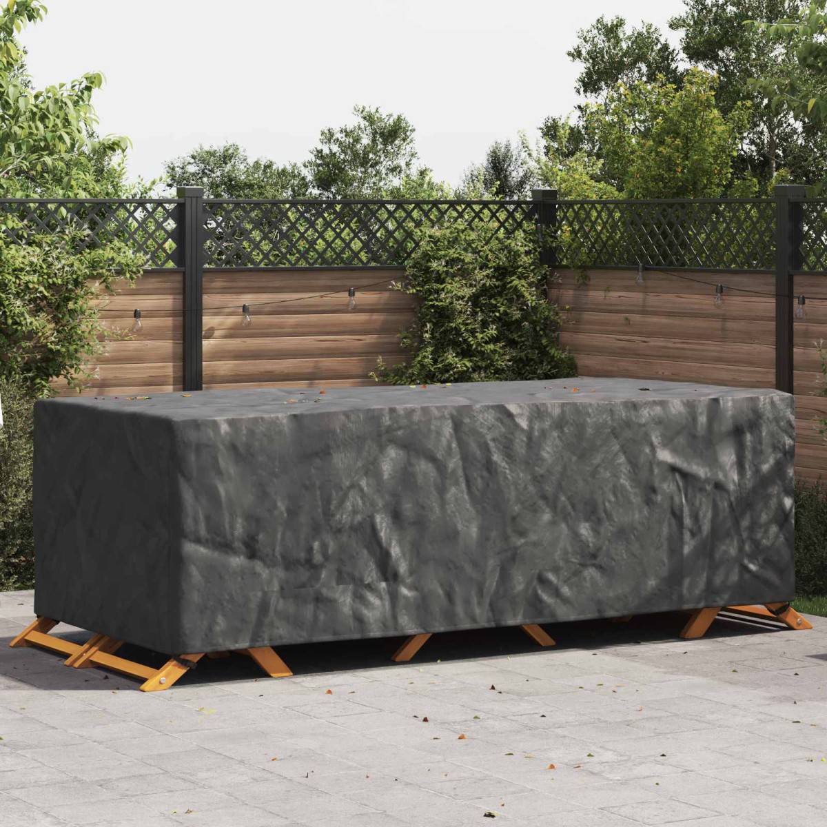 vidaXL Κάλυμμα επίπλων Μονόχρωμο Μαύρο 300 x 110 x 70 εκ. 210D