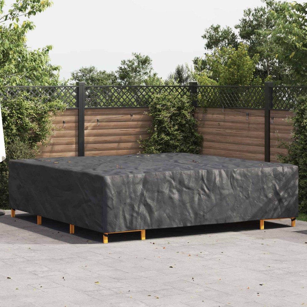 vidaXL Κάλυμμα επίπλων Μονόχρωμο Μαύρο 300 x 300 x 70 cm 600D