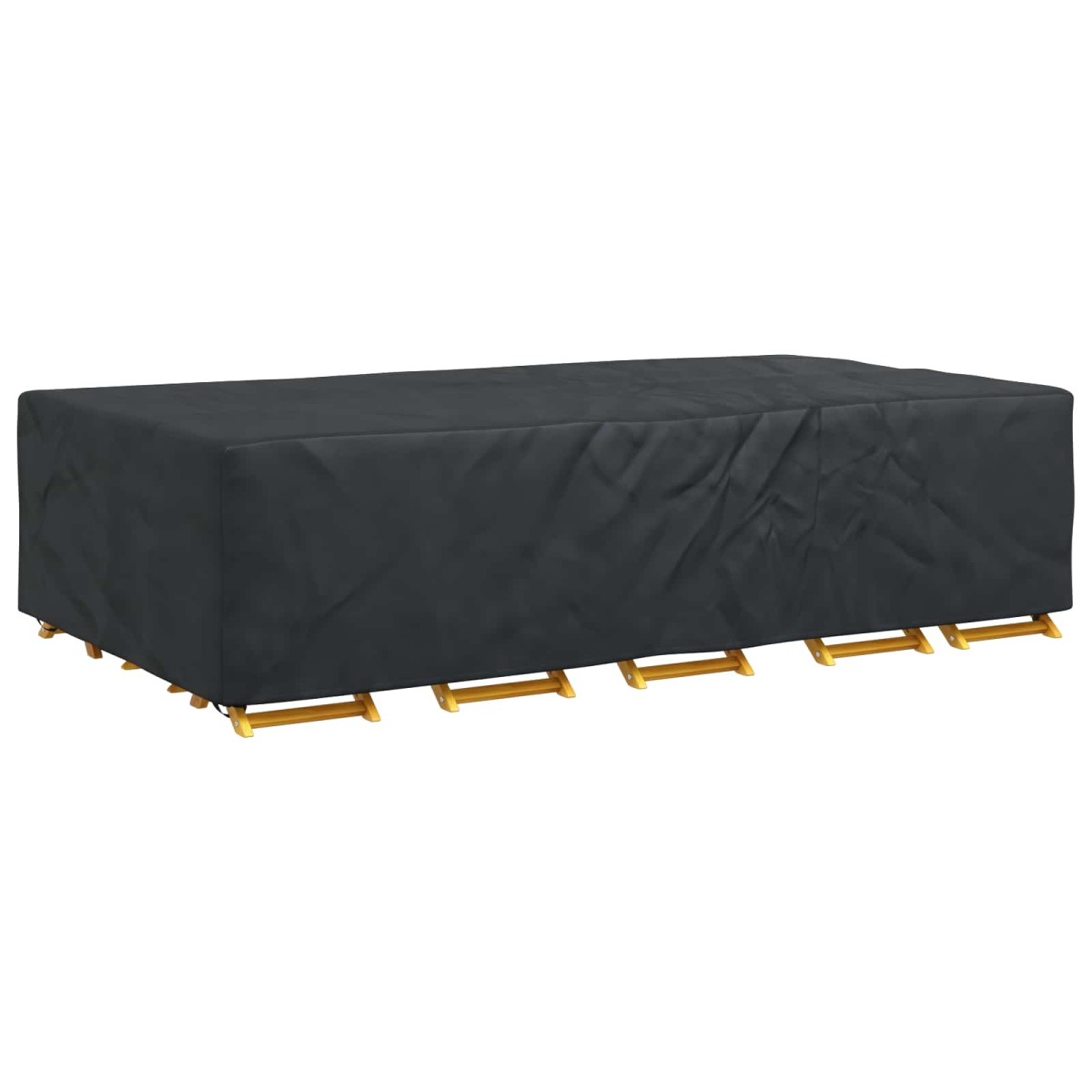 vidaXL Κάλυμμα επίπλων Μονόχρωμο Μαύρο 315 x 180 x 74 cm 600D