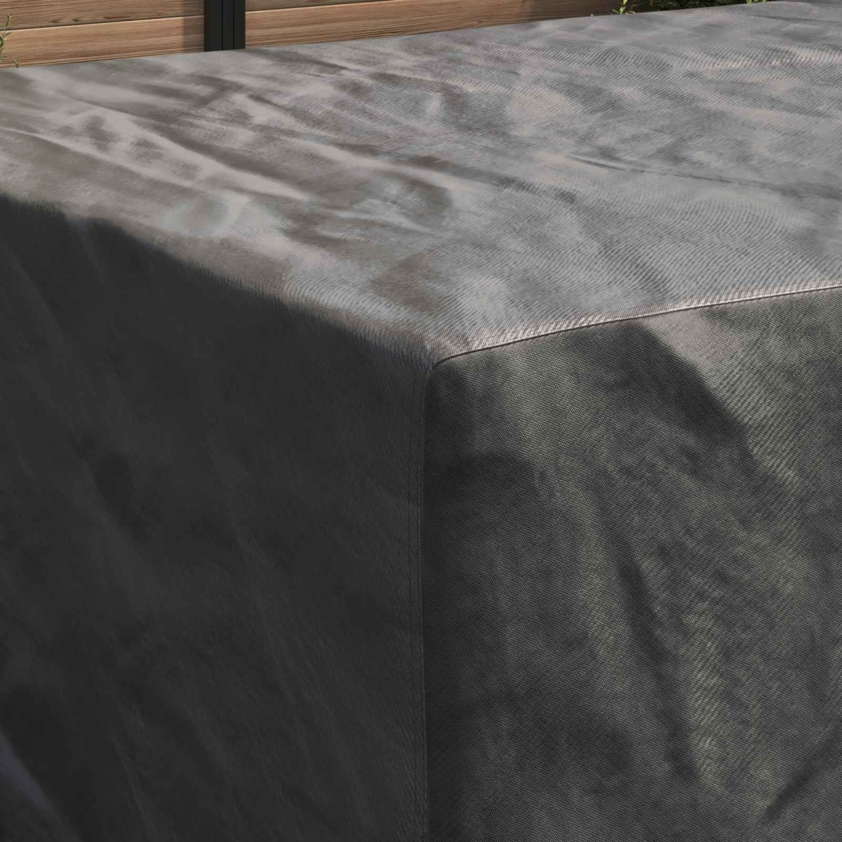 vidaXL Κάλυμμα επίπλων Μονόχρωμο Μαύρο 315 x 180 x 74 cm 600D