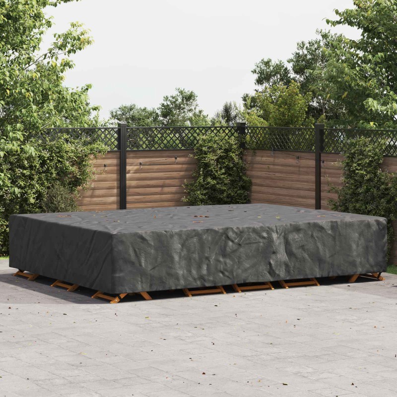 vidaXL Κάλυμμα επίπλων Μονόχρωμο Μαύρο 400 x 300 x 70 cm 420D