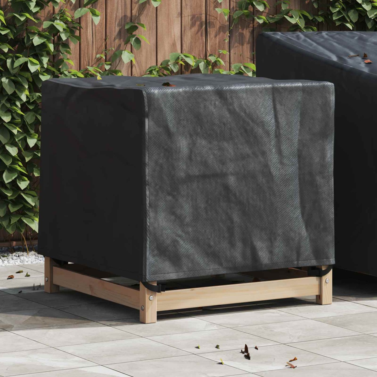 vidaXL Κάλυμμα επίπλων Μαύρο 64 x 64 x 65 εκ Ύφασμα Oxford 210D