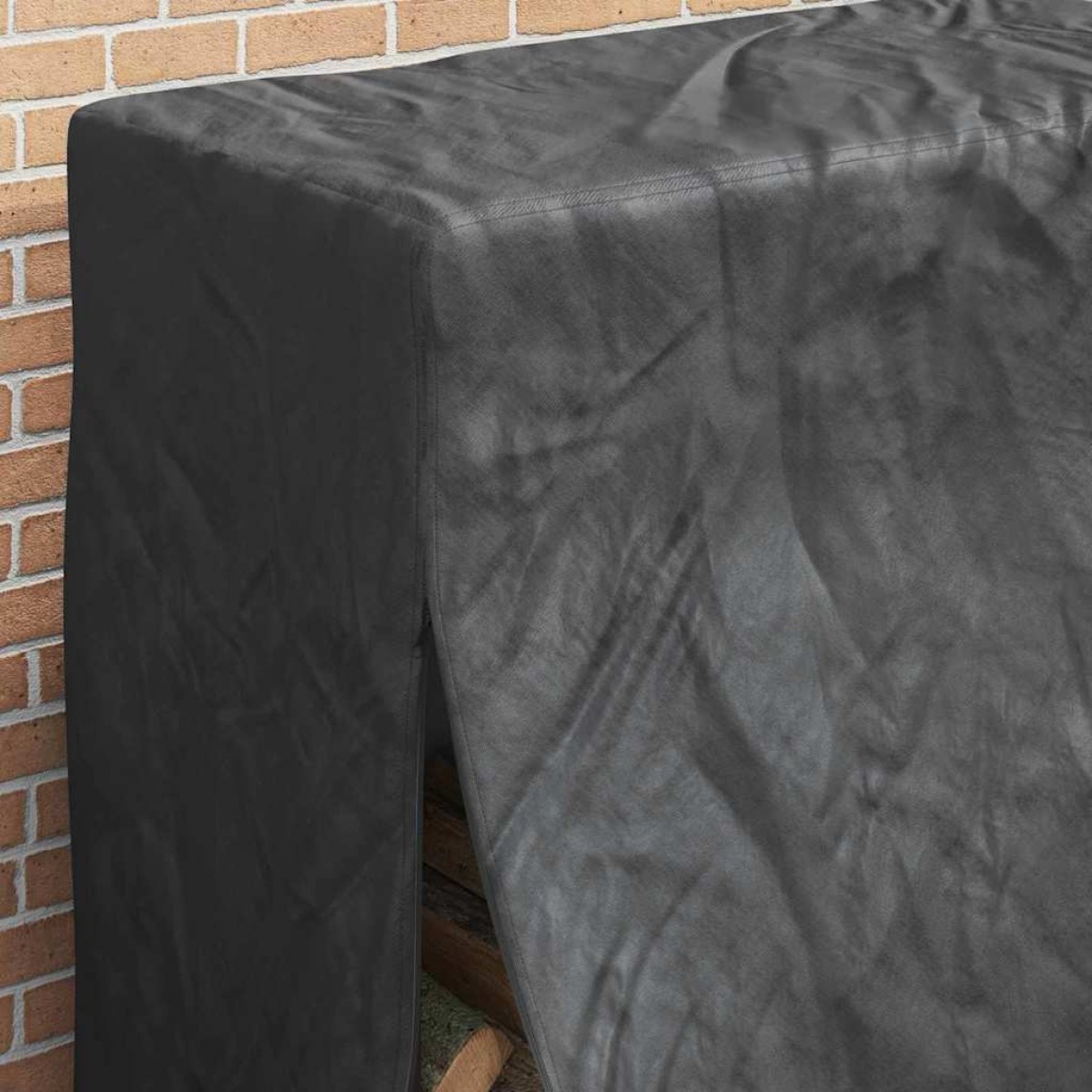 vidaXL Κάλυμμα για ξυλιέρα Μαύρο 61 x 122 x 106 εκ. Υφασμα Oxford 210D