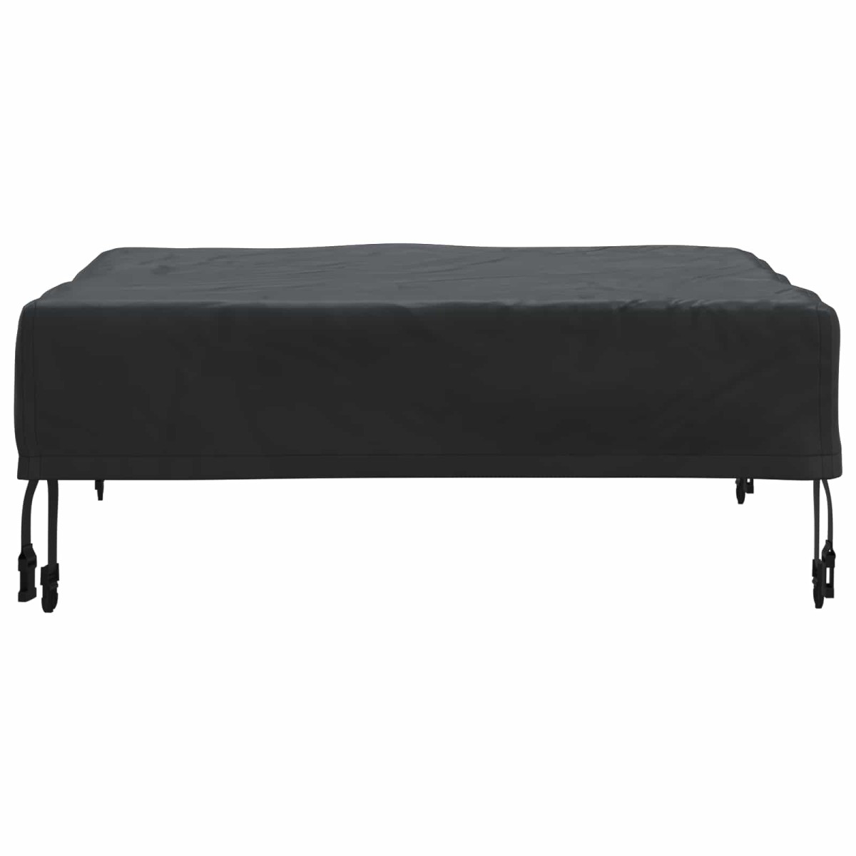 vidaXL Κάλυμμα Τραπέζι Μονόχρωμο Μαύρο 62 x 62 x 15 εκ ύφασμα