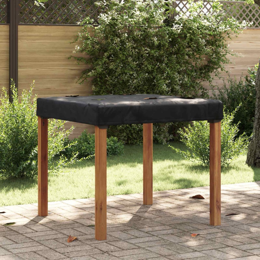 vidaXL Κάλυμμα Τραπέζι Μονόχρωμο Μαύρο 112 x 112 x 15 εκ ύφασμα
