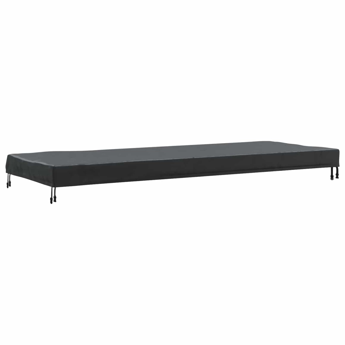 vidaXL Κάλυμμα Τραπέζι Μονόχρωμο Μαύρο 242 x 102 x 15 εκ. ύφασμα